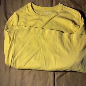 Old Navy Yellow Ribbed Long Sleeve Top